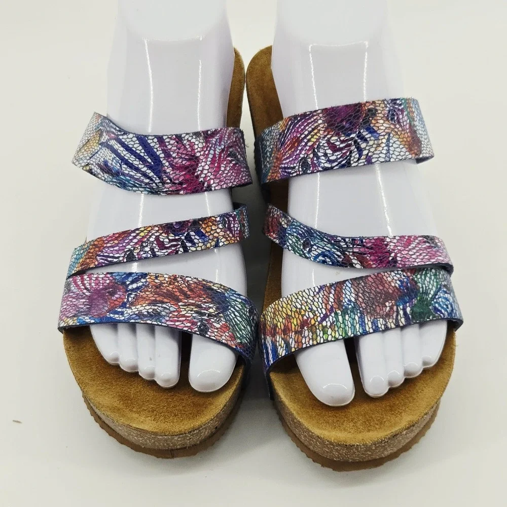 Spring Step Butterpea Wedge Slide Strappy Sandal Women's Size‎ US 7.5 EU 38